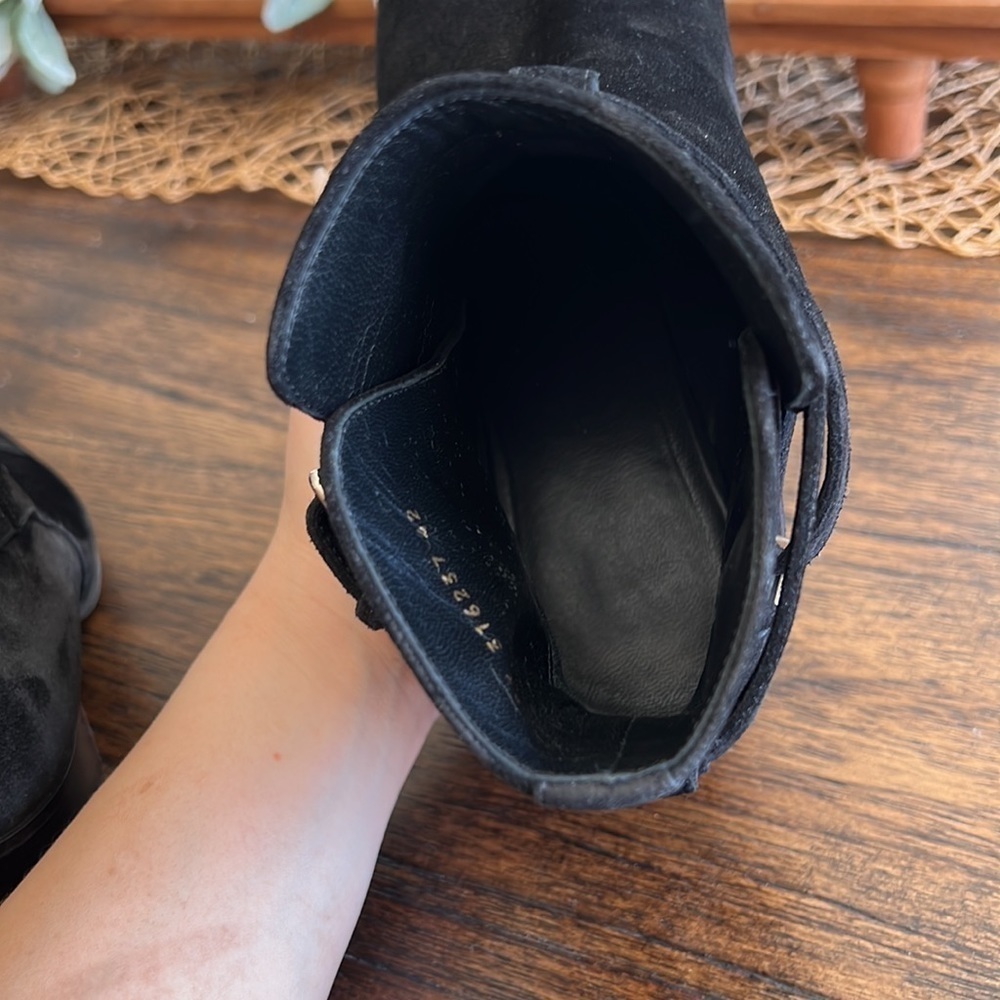 SAINT LAURENT
Suede Jodhpur Calfskin Blake Ankle Boots size 42 color black - Picture 16 of 16